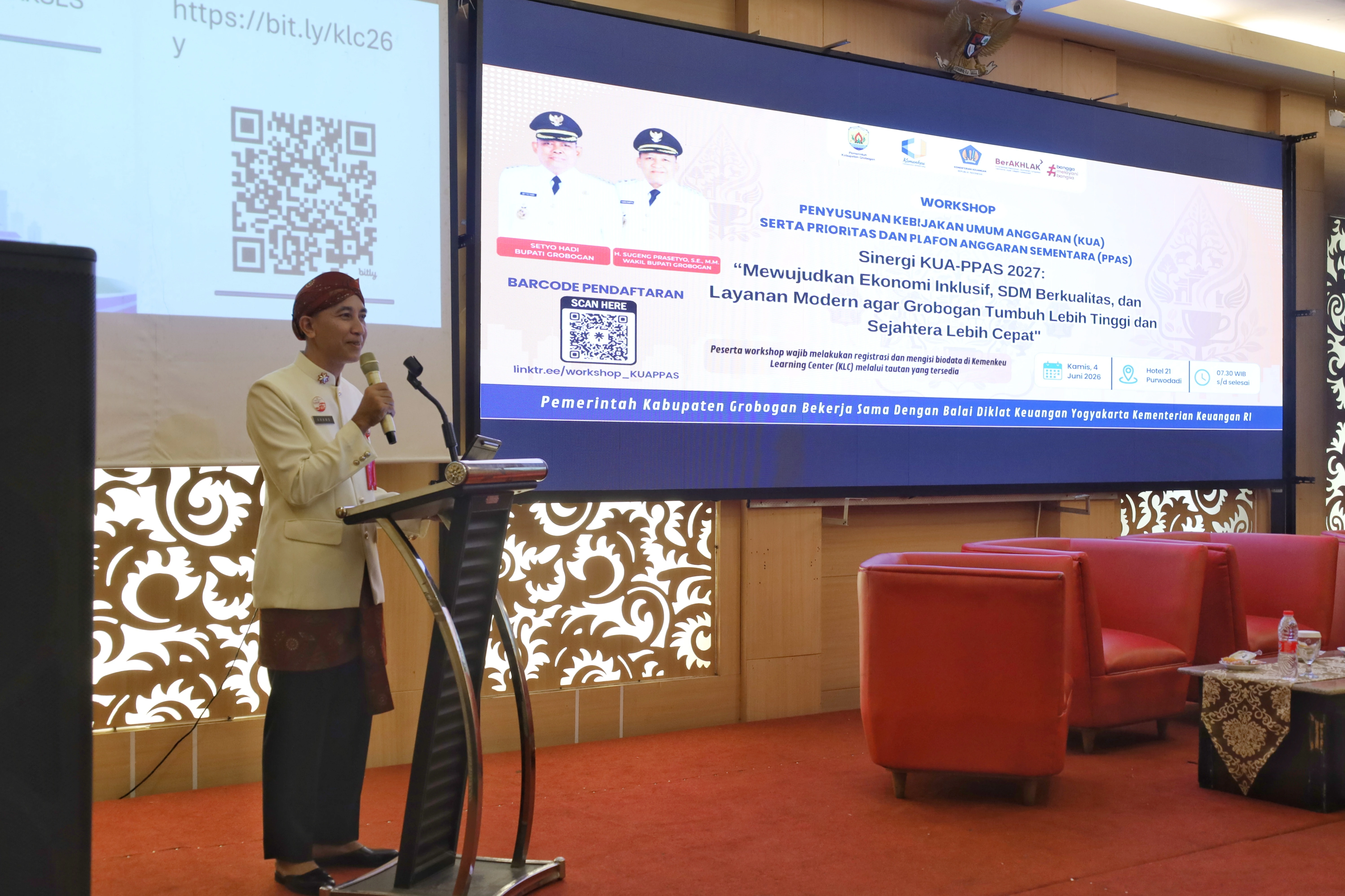 BPPKAD Grobogan Gelar Workshop Penyusunan KUA-PPAS Tahun Anggaran 2027 Bekerja Sama dengan Balai Diklat Keuangan Yogyakarta